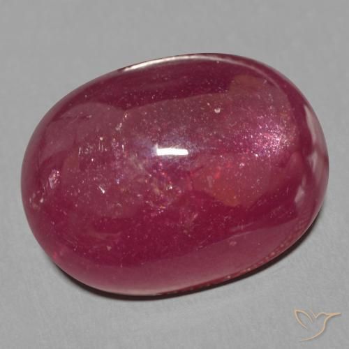 Rubí Rojo oscuro natural de 13.94 ct, Ovalada, Translúcido