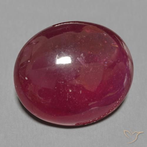Rubí Rojo oscuro natural de 15.91 ct, Ovalada, Translúcido