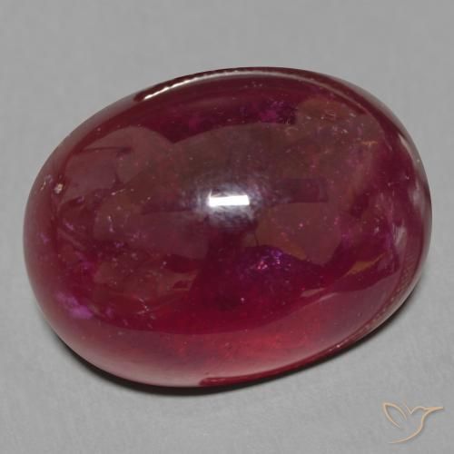 Rubí Rojo oscuro natural de 18.30 ct, Ovalada, Translúcido