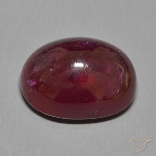 Rubí Rojo oscuro natural de 18.30 ct, Ovalada, Translúcido