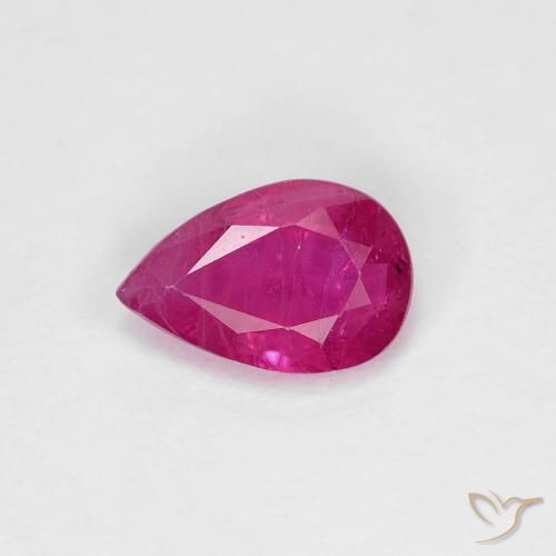 0.71ct Natural Rojo claro Rubí, En forma de pera, VS