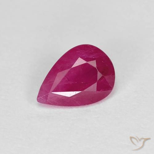0.95ct Natural Rojo medio Rubí, En forma de pera, VS