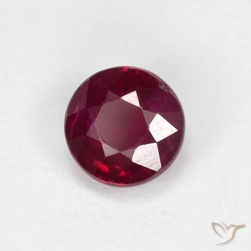 Rubí Rojo vino natural de 0.44 ct, Redondo, VS