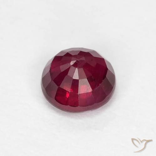 Rubí Rojo vino natural de 0.44 ct, Redondo, VS