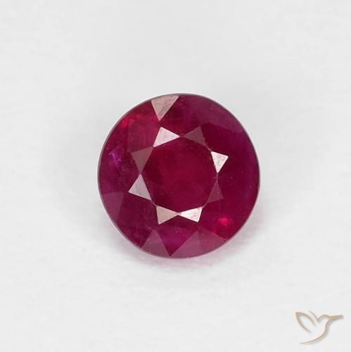 0.36ct Natural Rojo oscuro Rubí, Redondo, SI