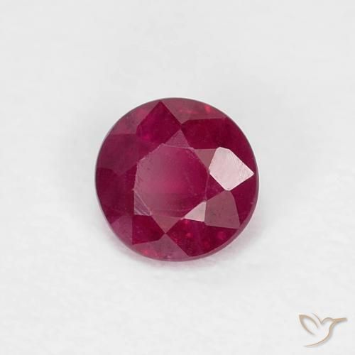 Rubí Rojo vino intenso natural de 0.31 ct, Redondo, SI