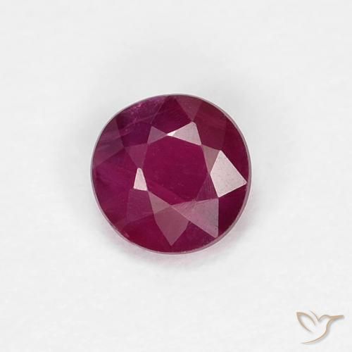0.31ct Natural Rojo oscuro Rubí, Redondo, SI