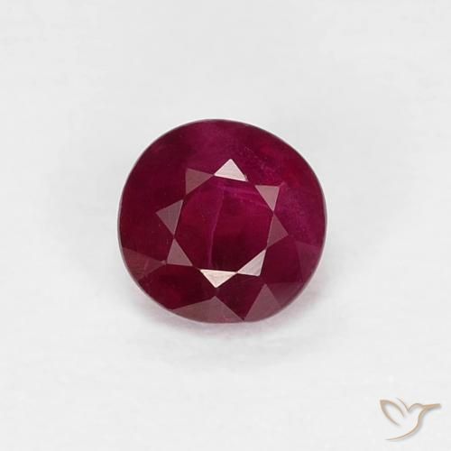 0.33ct Natural Rojo vino intenso Rubí, Redondo, SI