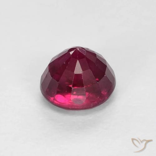 Rubí Rojo vino natural de 0.49 ct, Redondo, VS-SI