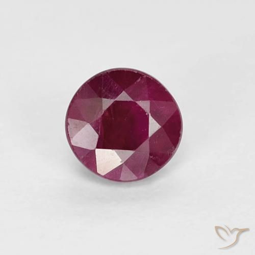 0.32ct Natural Rojo oscuro Rubí, Redondo, VS-SI