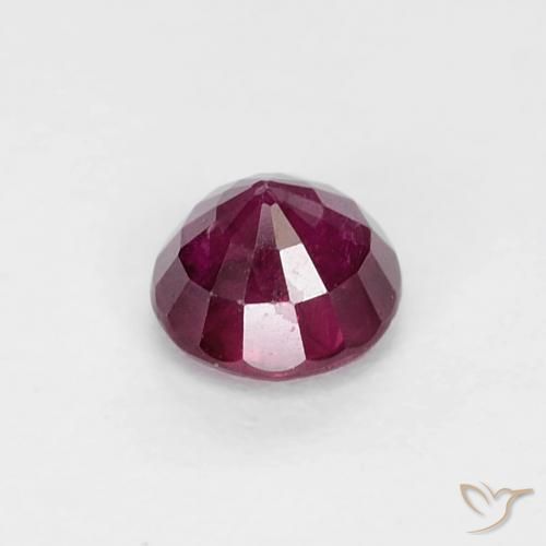 Rubí Rojo vino intenso natural de 0.36 ct, Redondo, VS-SI