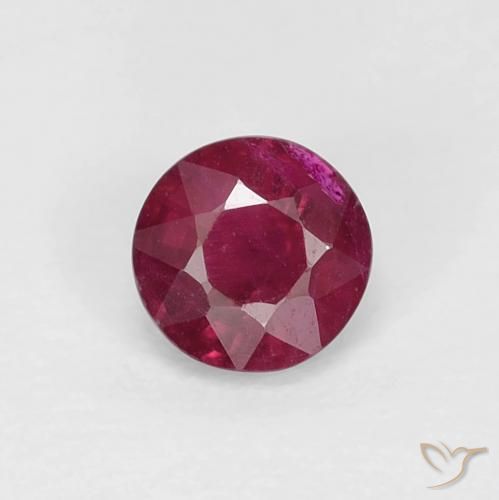 0.36ct Natural Rojo vino intenso Rubí, Redondo, VS-SI