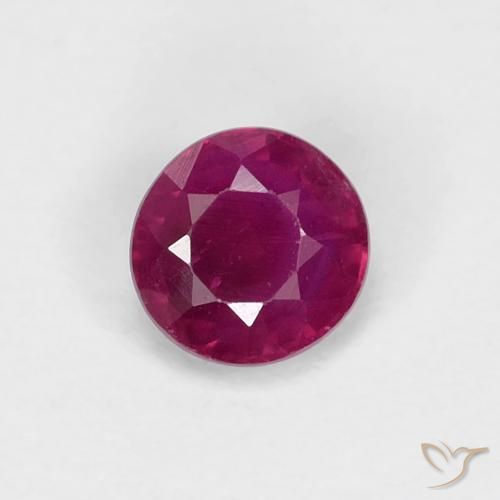 0.36ct Natural Rojo vino intenso Rubí, Redondo, VS-SI