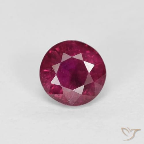 0.36ct Natural Rojo vino intenso Rubí, Redondo, VS-SI