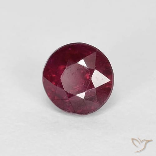 Rubí Rojo vino natural de 0.40 ct, Redondo, VS-SI
