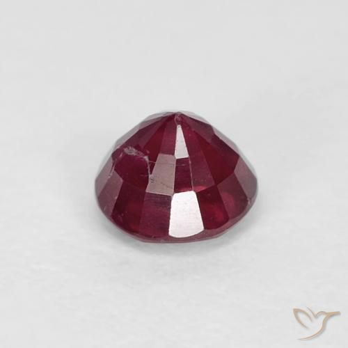 Rubí Rojo vino natural de 0.40 ct, Redondo, VS-SI