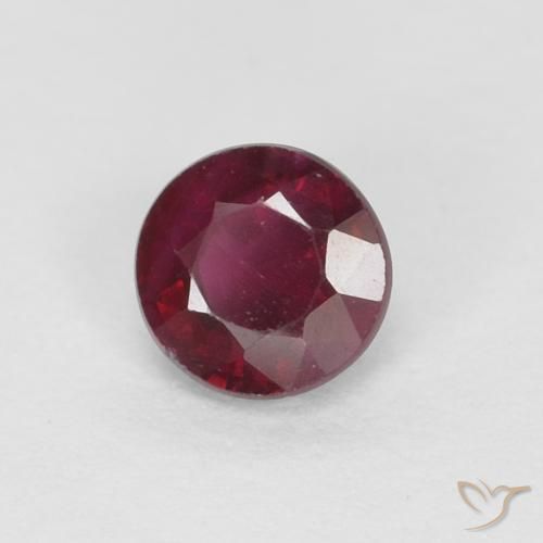 Rubí Rojo vino natural de 0.34 ct, Redondo, VS