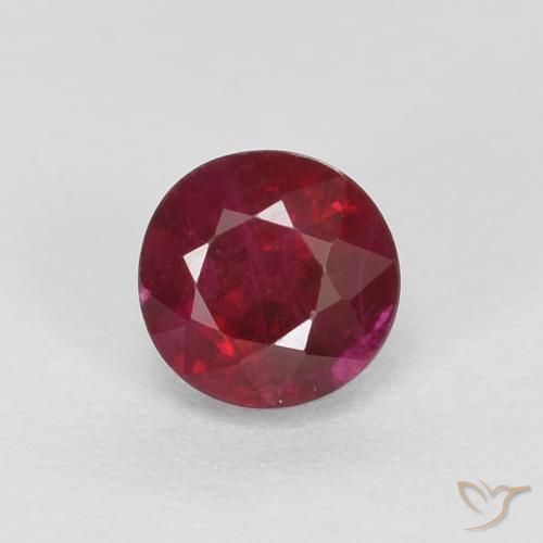 0.43ct Natural Rojo vino intenso Rubí, Redondo, SI