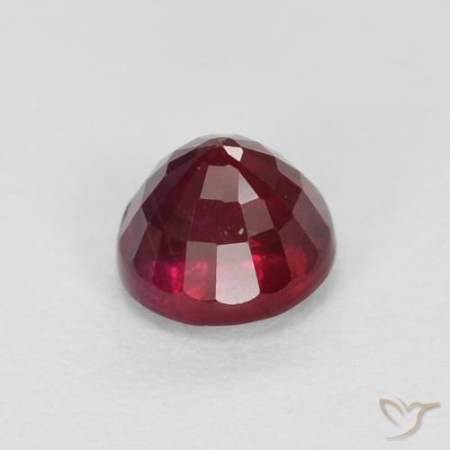 Rubí Rojo vino intenso natural de 0.43 ct, Redondo, SI