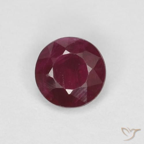 0.29ct Natural Rojo oscuro Rubí, Redondo, SI