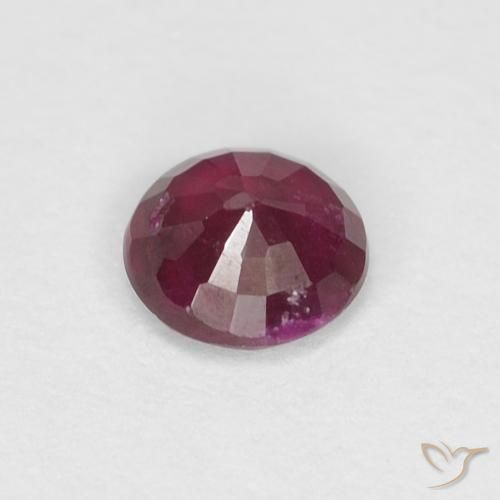 Rubí Rojo oscuro natural de 0.29 ct, Redondo, SI