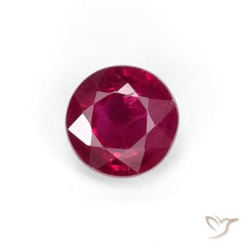 0.33ct Natural Rojo oscuro Rubí, Redondo, VS-SI