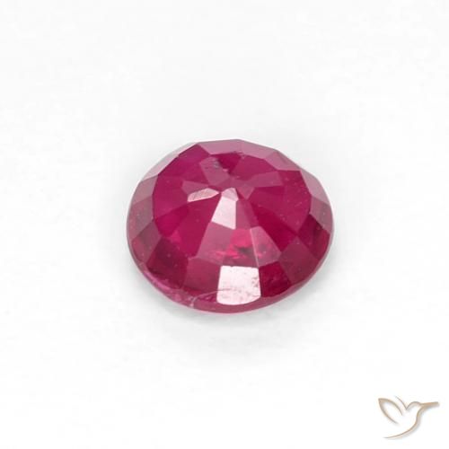 Rubí Rojo vino intenso natural de 0.31 ct, Redondo, VS-SI