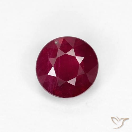 0.38ct Natural Rojo oscuro Rubí, Redondo, VS-SI