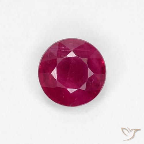 0.34ct Natural Rojo vino intenso Rubí, Redondo, VS-SI