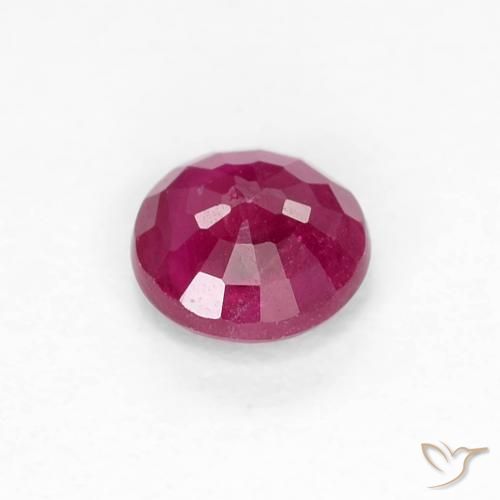Rubí Rojo vino intenso natural de 0.34 ct, Redondo, VS-SI
