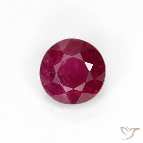 0.33ct Natural Rojo oscuro Rubí, Redondo, VS-SI