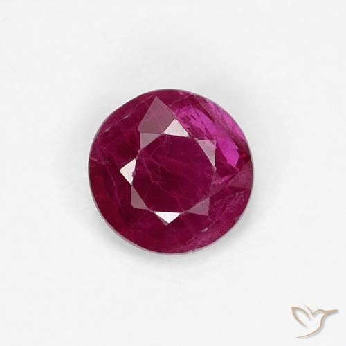 0.31ct Natural Rojo vino intenso Rubí, Redondo, VS-SI