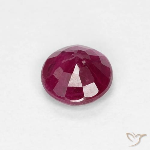 Rubí Rojo vino intenso natural de 0.31 ct, Redondo, VS-SI