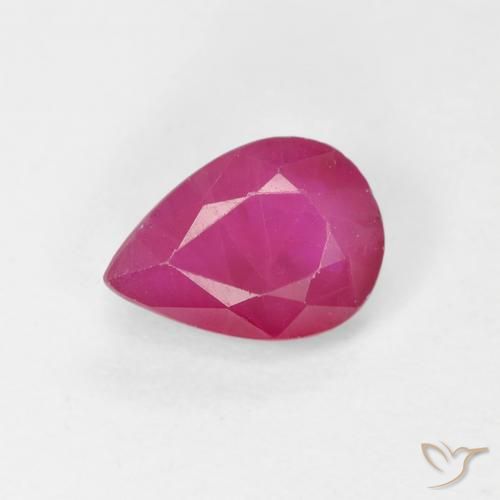 0.99ct Natural Rosado rojizo Rubí, En forma de pera, VS-SI