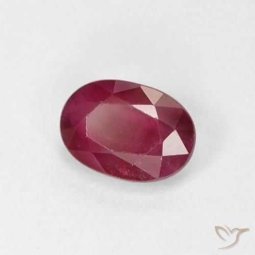 Rubí Rojo vino natural de 0.99 ct, Ovalada, VS-SI