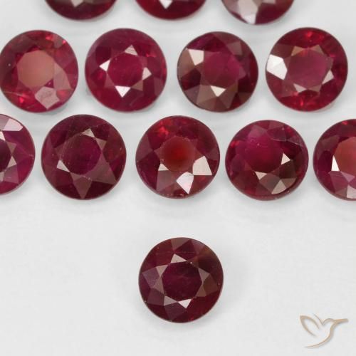 0.29ct Natural Rojo oscuro Rubí, Redondo, VS