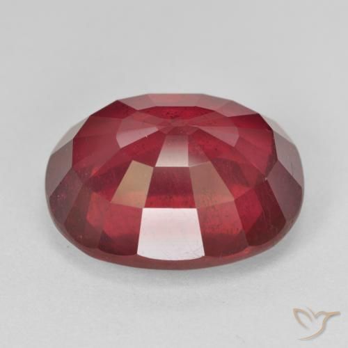 Rubí Rojo medio natural de 14.98 ct, Ovalada, VS