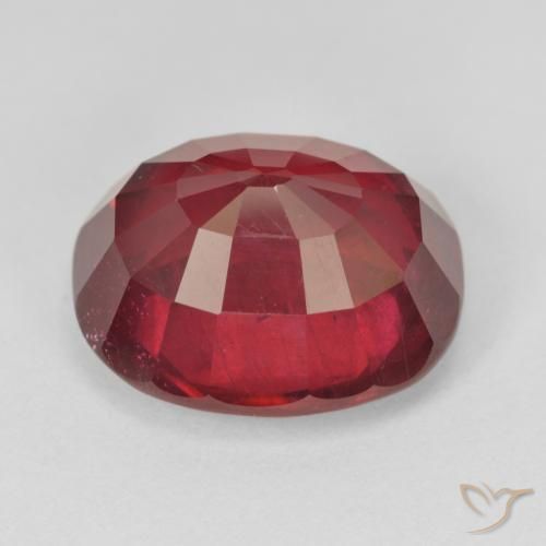 Rubí Rojo intenso natural de 12.68 ct, Ovalada, VS