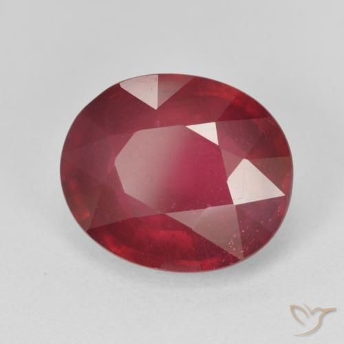 Rubí Rojo sangre natural de 9.16 ct, Ovalada, VS