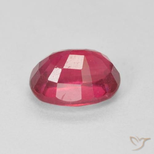 Rubí Carmesí intenso natural de 1.99 ct, Ovalada, VS