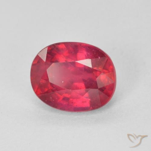 Rubí Carmesí intenso natural de 1.83 ct, Ovalada, VS