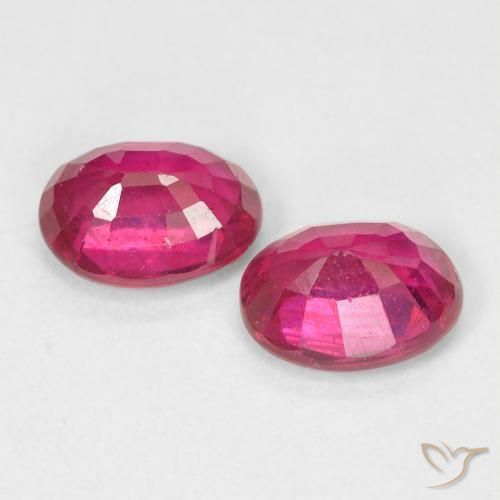 Gemas de Rubí Rojo claro natural de 2.28 ct, Ovalada, VS