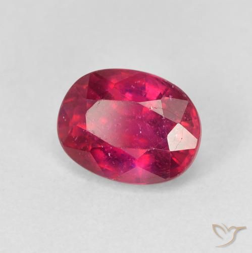 Rubí Rojo claro natural de 2.13 ct, Ovalada, VS