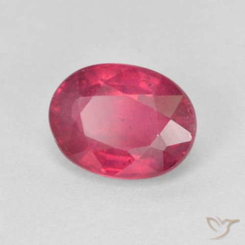 Rubí Rojo medio natural de 1.91 ct, Ovalada, VS