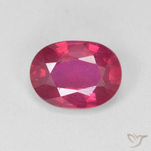 1.54ct Natural Rojo claro Rubí, Ovalada, VS