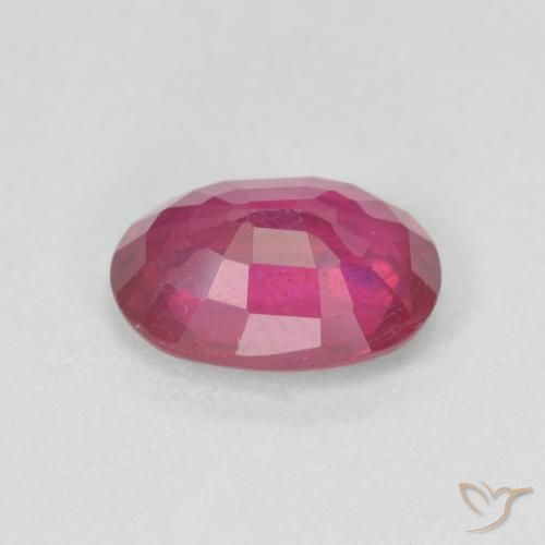 Rubí Rojo claro natural de 1.54 ct, Ovalada, VS