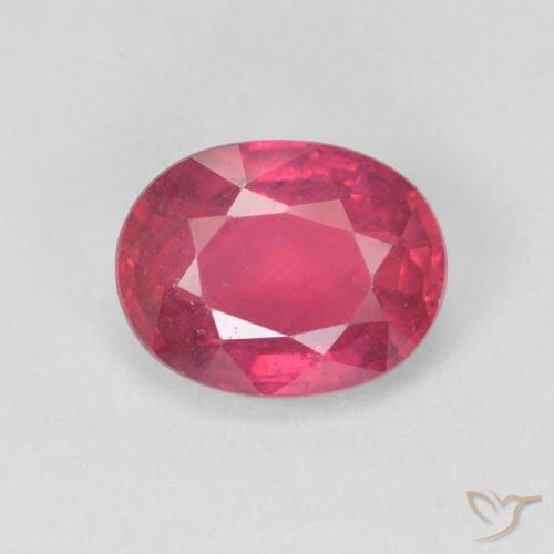 1.68ct Natural Rojo rosado Rubí, Ovalada, VS