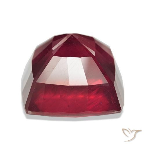 Rubí Rojo sangre natural de 30.90 ct, Corte Cojín, VS