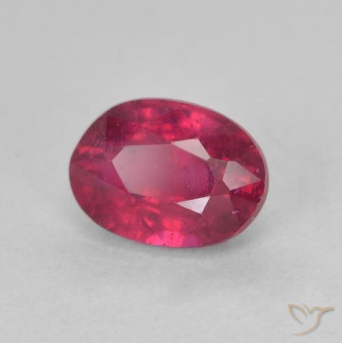 Rubí Rojo claro natural de 1.43 ct, Ovalada, VS