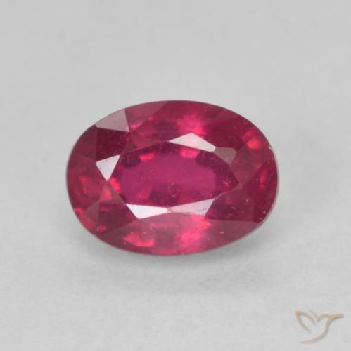 1.45ct Natural Medium Dark-Red Rubí, Ovalada, VS